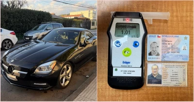 Cartón lleno: conductor es detenido ebrio, a 185 km/h, con licencia falsa y prohibición para manejar