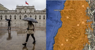 Emiten Alerta por lluvias moderadas a fuertes en la RM y otras 3 regiones este miércoles