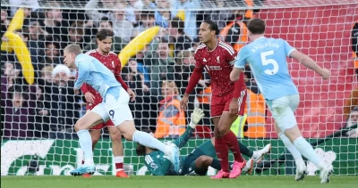 Haaland abrió el camino: el City silenció Anfield con goleada al Liverpool y no flaquea en la Premier