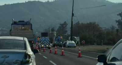 Hombre es atropellado por bus en Ruta 68 a la altura de Lo Vásquez: tránsito se mantiene restringido