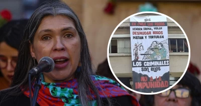 PC descarta provocación por polémico lienzo de las JJCC: "Es no más que eso, un lienzo"