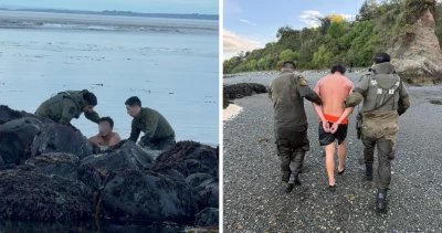 Prófugo desde 2023 se lanzó al mar para evadir fiscalización en Ancud: volvió y fue detenido