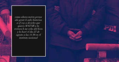 "Quiero matar a la rectora": Alumna (17) expulsada del Instituto Nacional lanzó amenaza y Meta alertó