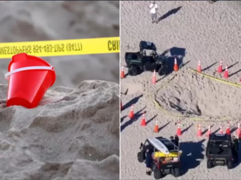 Fallece una niña tras quedar enterrada en la arena de una playa estadounidense mientras cavaba un hoyo con una amiga
