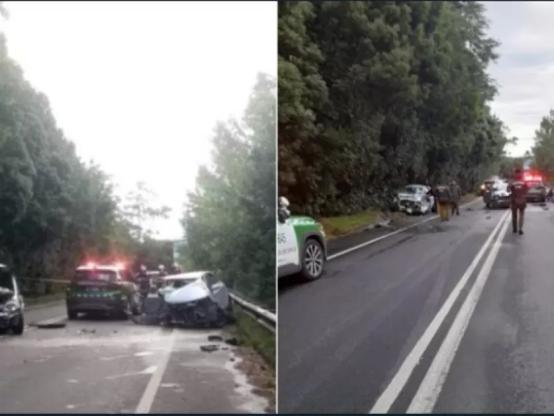 Un muerto y cuatro heridos en una colisión tras una persecución en la carretera Alerce - Puerto Varas